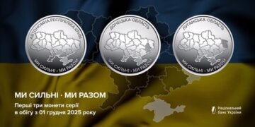Нацбанк открыл новую серию оборотных монет с монет АРК Крым, Донецкая и Луганская области
