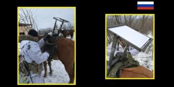 Ядерная держава в деградации: российские штурмовики крепят Starlink на лошадей. ВИДЕО