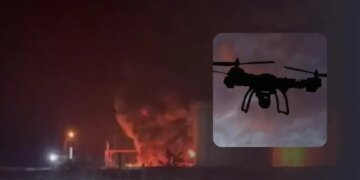 Дроны атаковали Славянск-на-Кубани: сообщают о пожаре на НПЗ. ВИДЕО