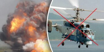 В Черном море ВСУ дроном уничтожили российский вертолет. ВИДЕО