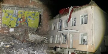 Разрушенный корпус лицея и школьные автобусы: россияне атаковали Черниговскую область с помощью дронов