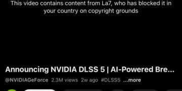 Итальянский канал украл 2,3-миллионный трейлер NVIDIA о DLSS 5 и заблокировал его на YouTube