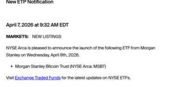 Сьогодні на ринок вийде спотовий біткоїн-ETF від Morgan Stanley