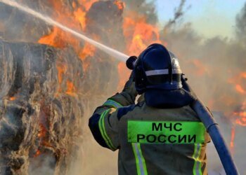 В Ставропольском крае РФ после атаки дронов вспыхнул пожар на химическом заводе «Азот»