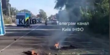 «Шахед» упал на дорогу: в Киевской области один человек погиб, есть раненые. ВИДЕО
