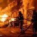 Реактивный БПЛА атаковал Харьков: на месте попадания вспыхнул пожар